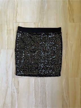 Torrid Black Sequin Mini Skirt